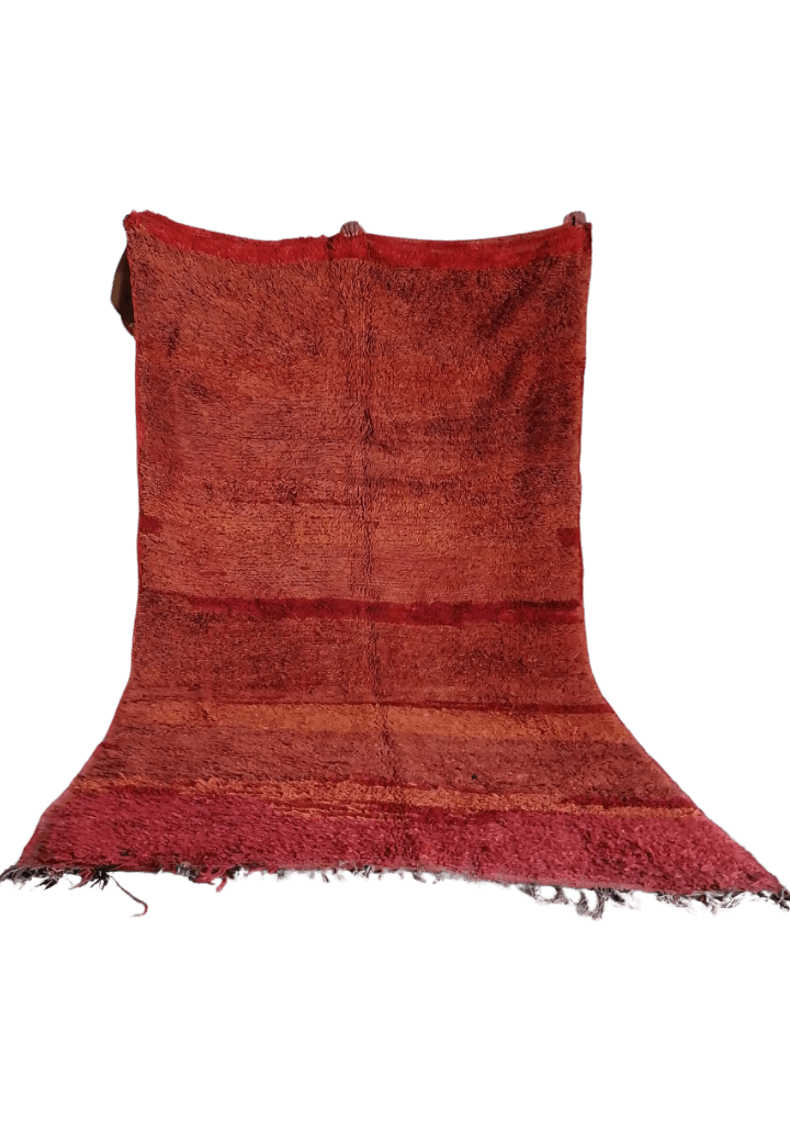 Warm Hues of Morocco: Handwoven Boujaad Rug in Red - 313x178cm