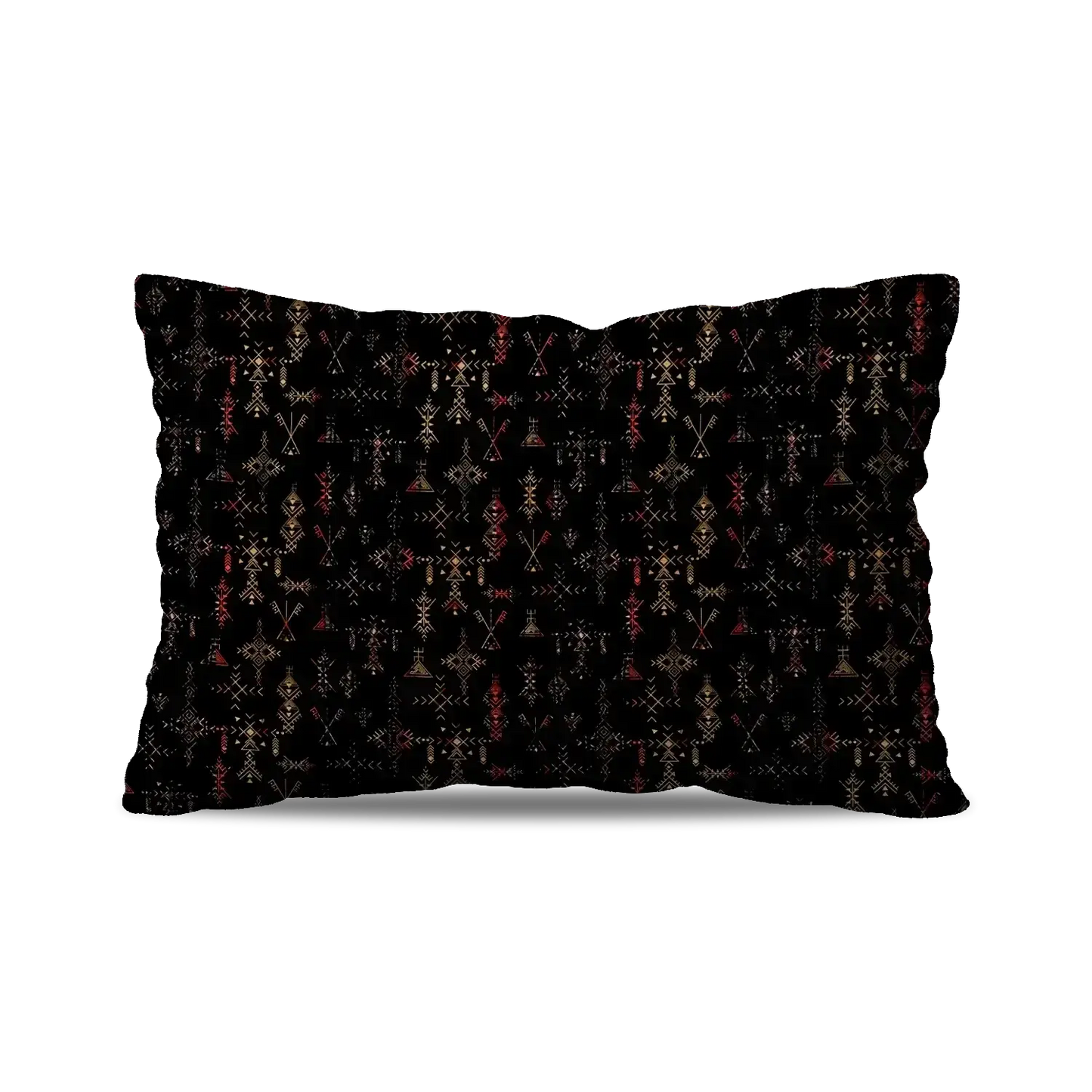 CUSHION -BLACK AMAZIGH SYMBOLS PATTERN