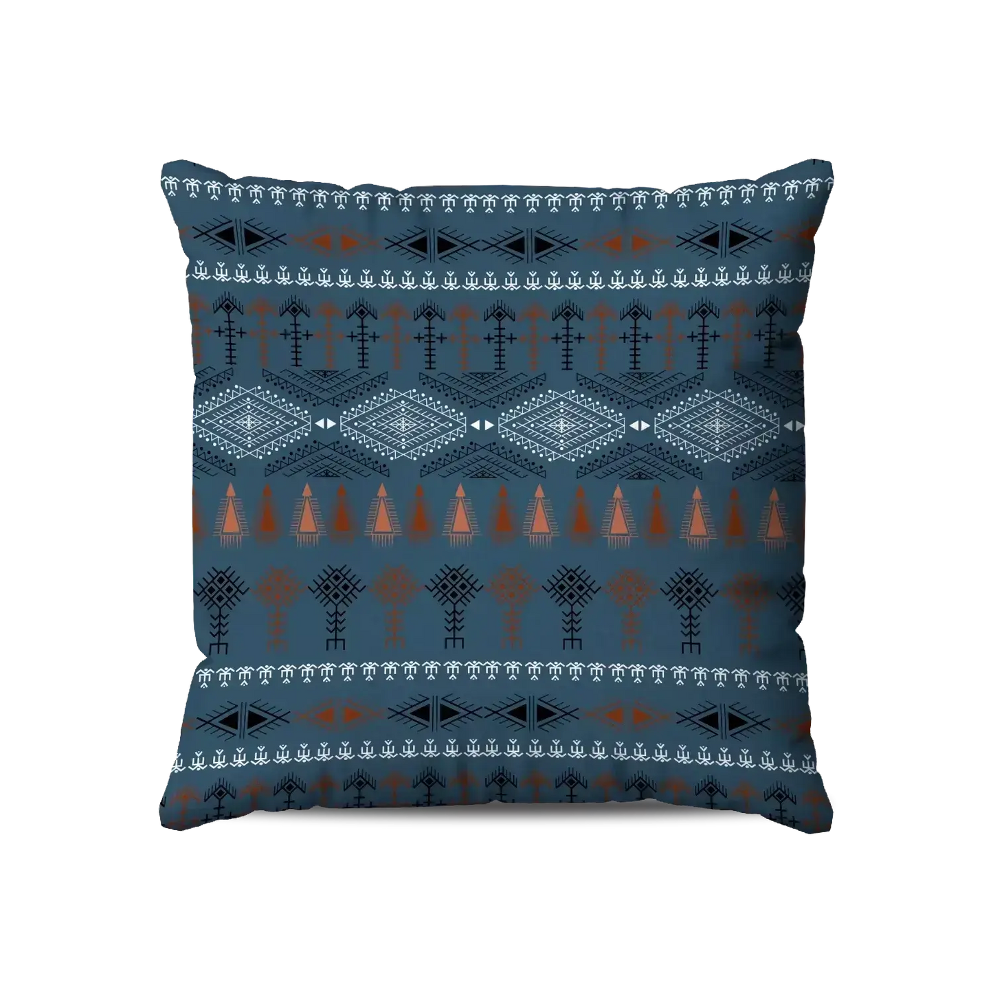 CUSHION - BLUE AMAZIGH SYMBOLES PATTERN