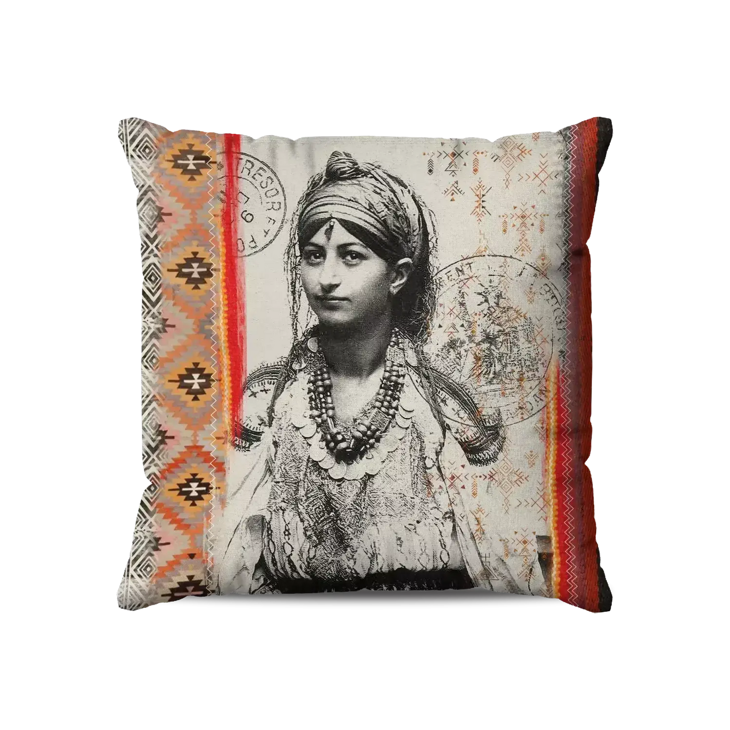 CUSHION - STAMP-AMAZIGH WOMAN