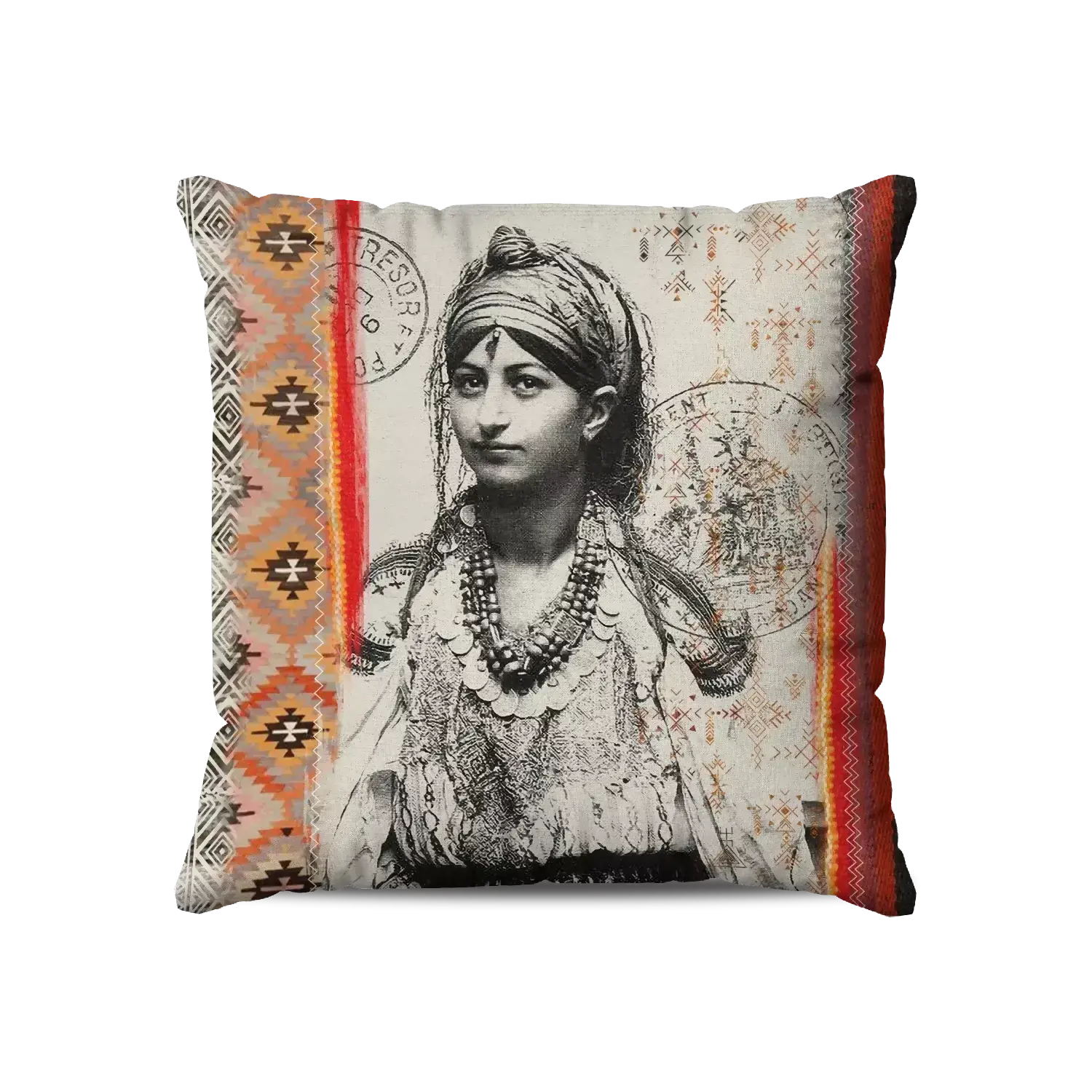 CUSHION - STAMP-AMAZIGH WOMAN