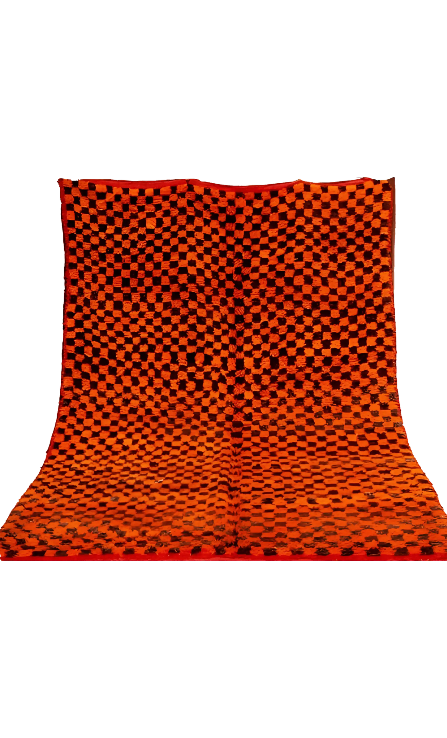 Bold Moroccan Rug in Red and Black - Handwoven Boujaad Rug - 279x188cm - 279X188cm / Green & White - Rugs