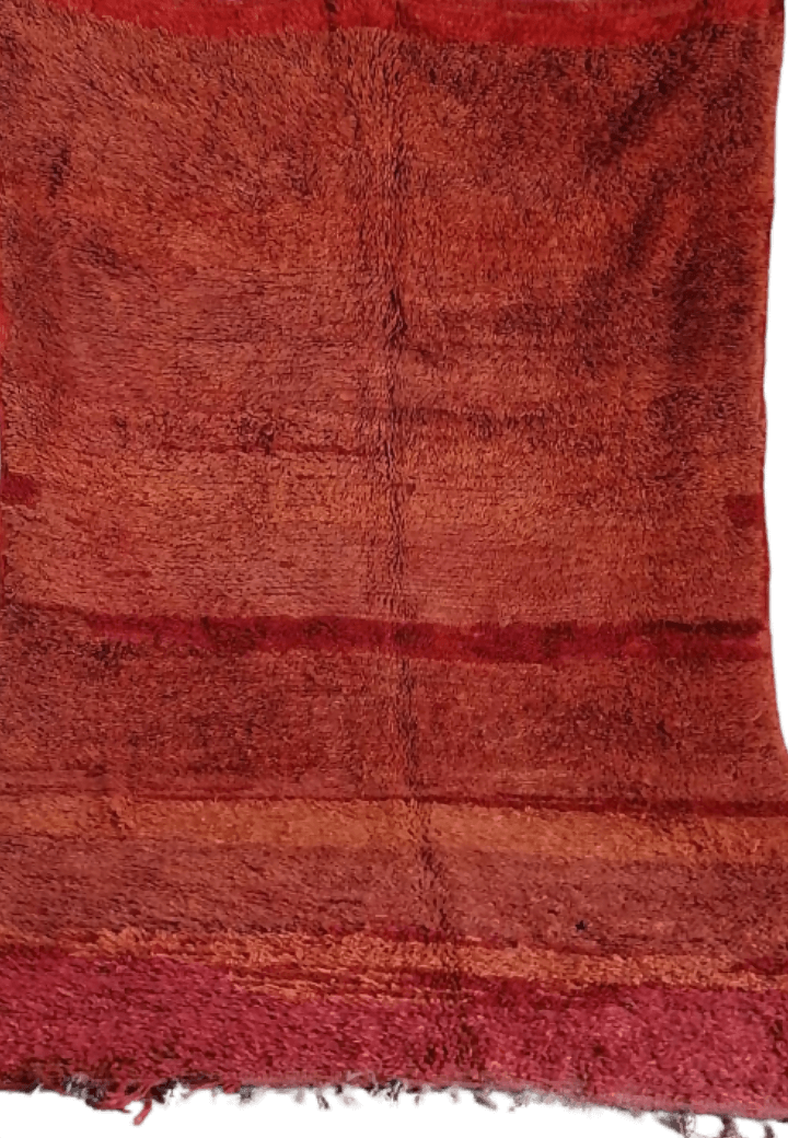 Warm Hues of Morocco: Handwoven Boujaad Rug in Red - 313x178cm