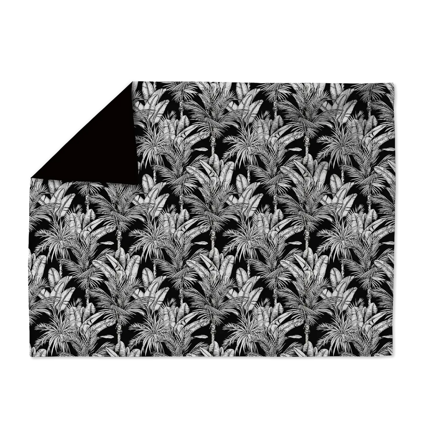 BLANKET-TROPICAL SKETCH BLACK PALMERAIS