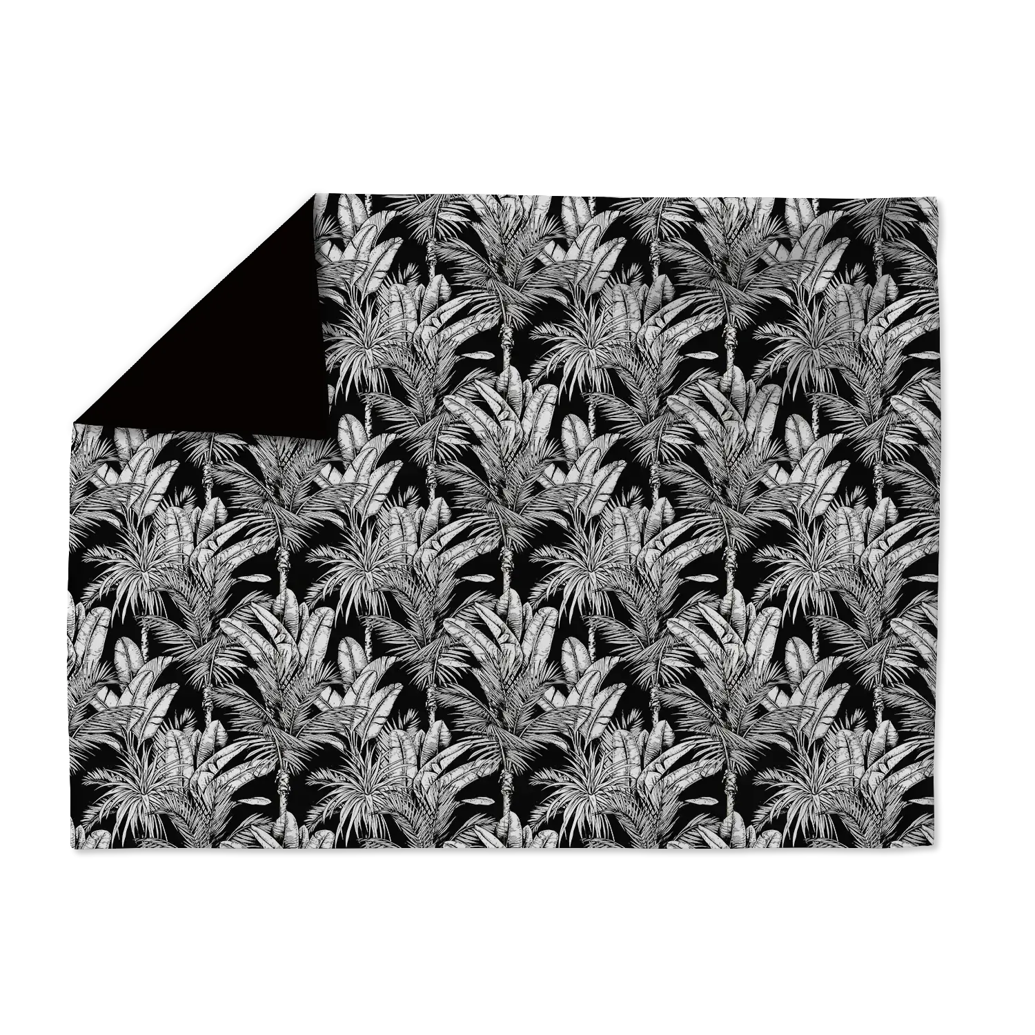 BLANKET-TROPICAL SKETCH BLACK PALMERAIS